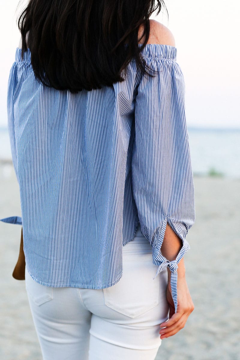 Tie Sleeve Off the Shoulder