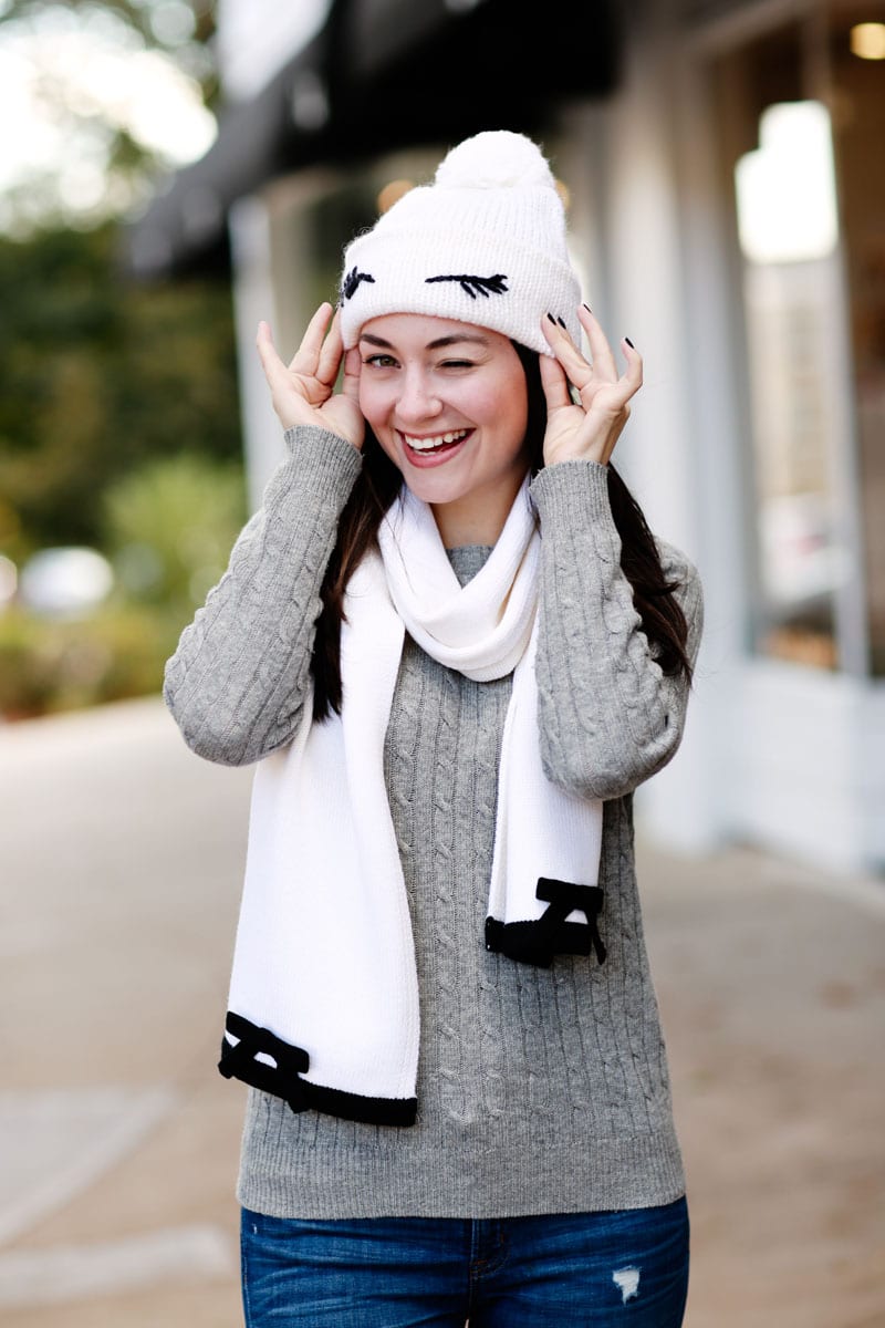 Kate Spade Winking Beanie