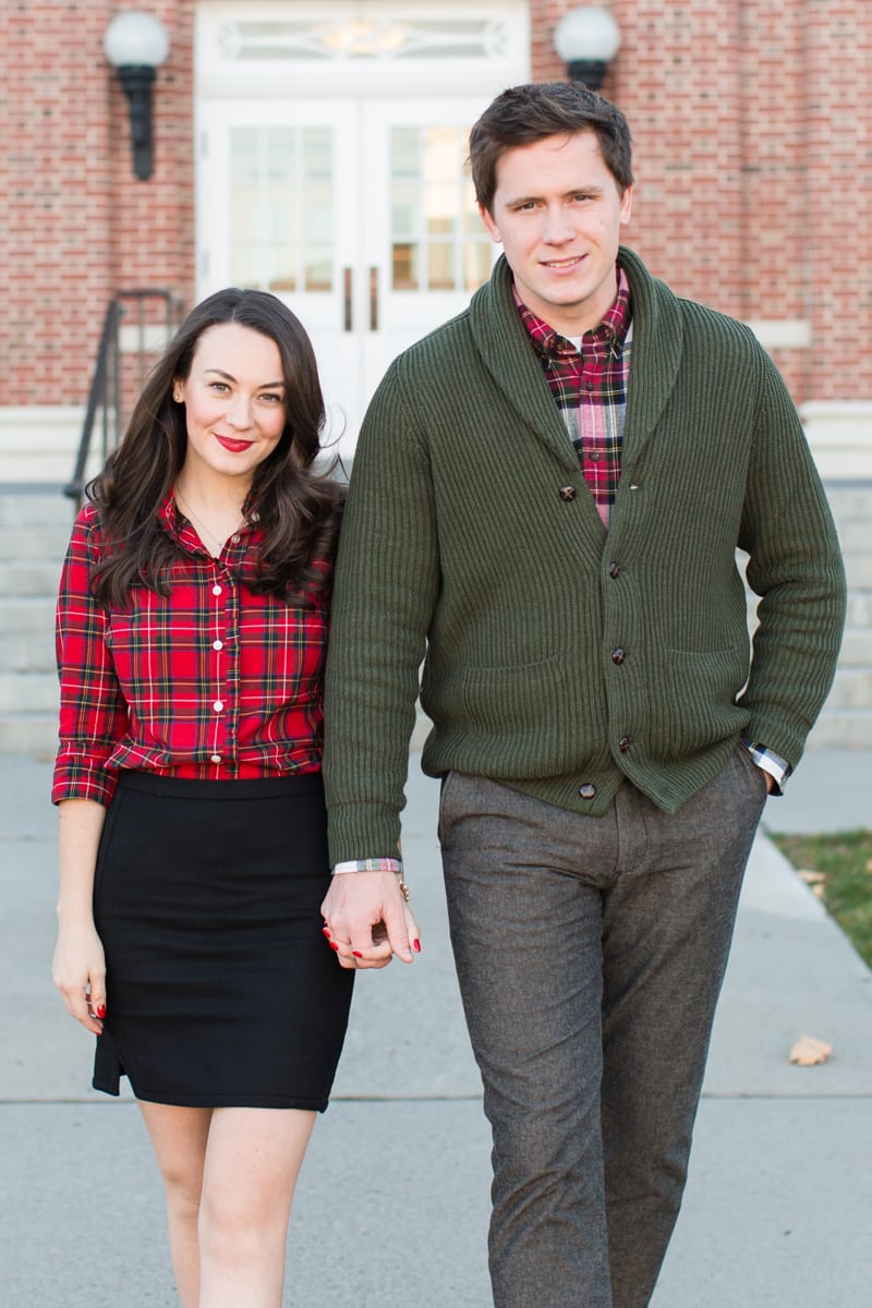 Connecticut fashion bloggers wearing holiday outfits