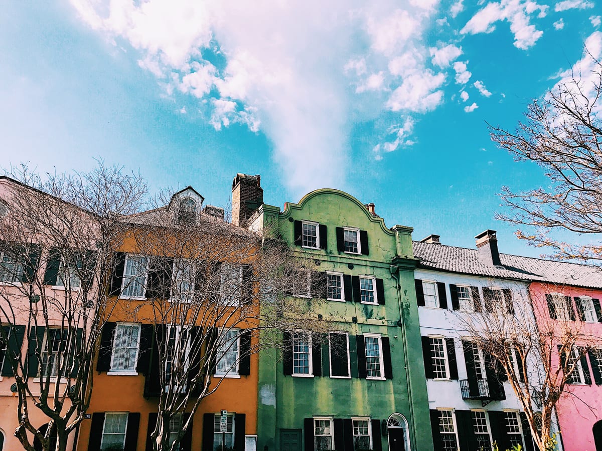 Rainbow Row Charleston