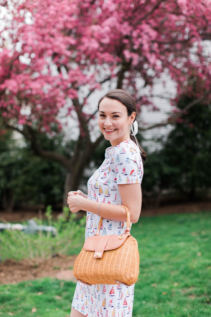 Sailboat Print Summer Dress