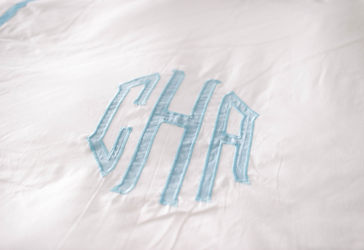 Monogrammed Bedding