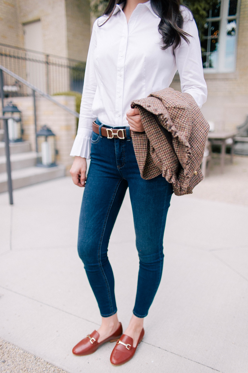 Tweed Ruffle Blazer