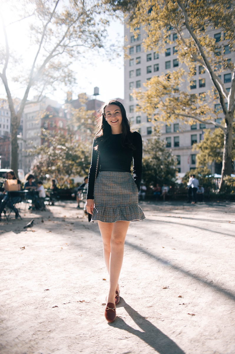 J. Crew Tweed Ruffle Skirt