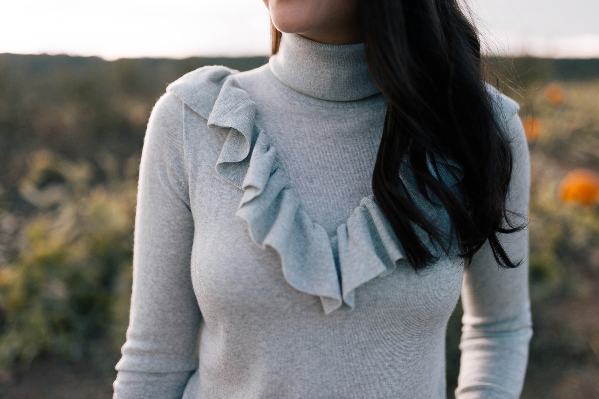 Ruffle Turtleneck