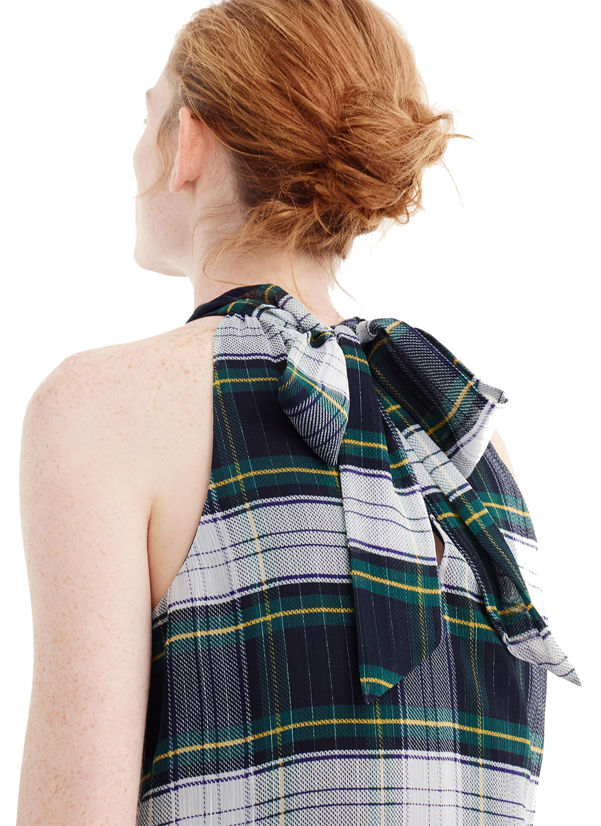 Bow Back Tartan Tank