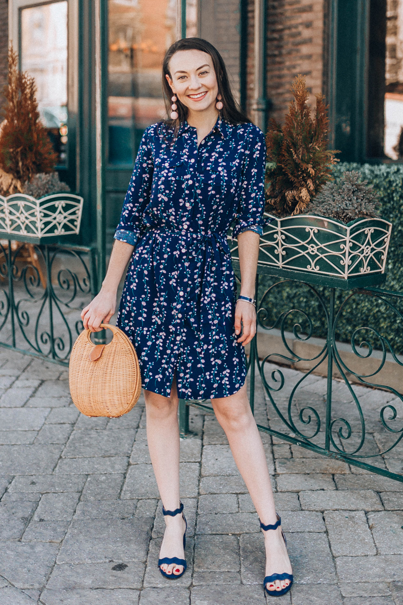 Draper James Belted Daisy Vine Shirtdress