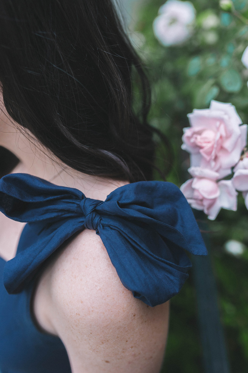 Navy Bow Dress