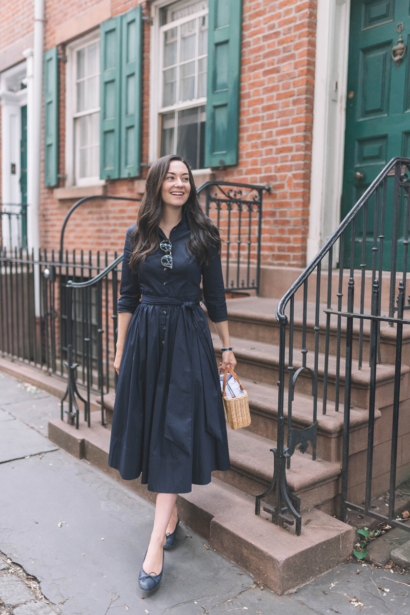 Classic Navy Shirtdress