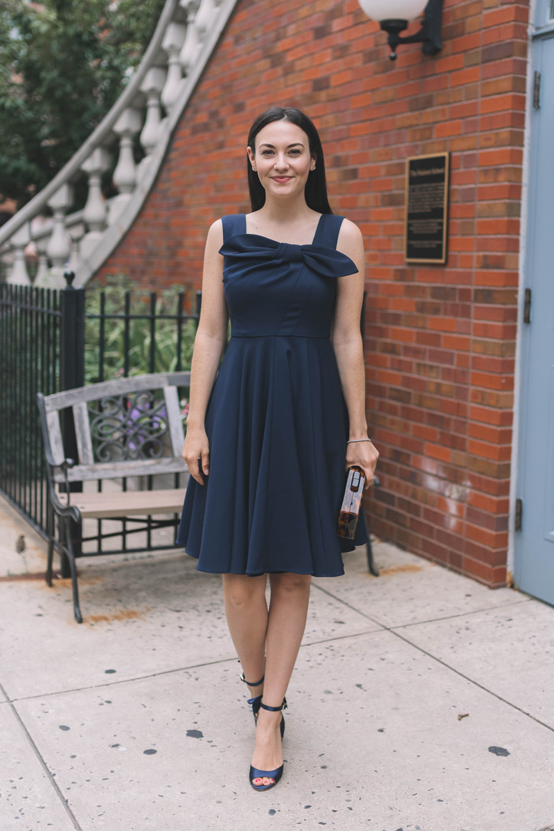 Navy Bow Dress