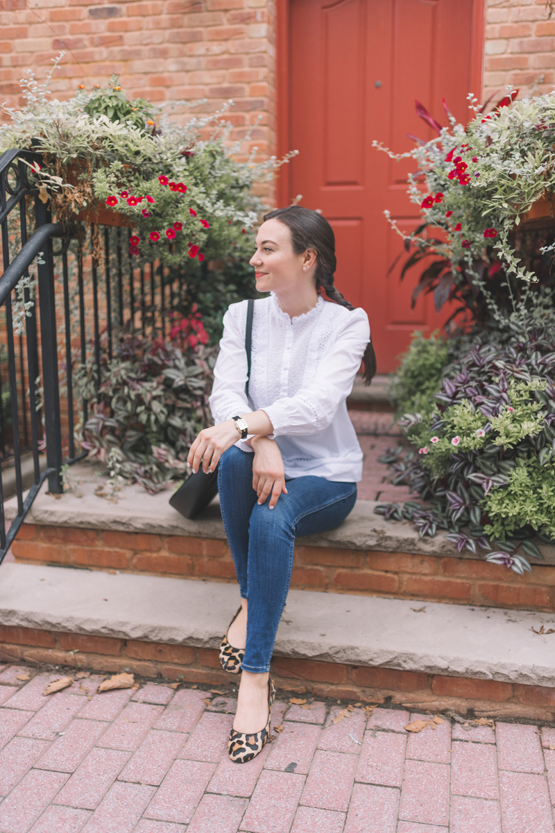 Ruffle White Blouse