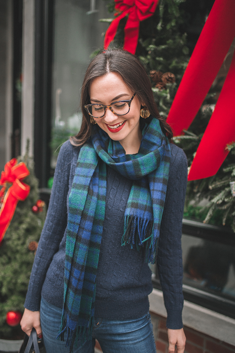 Navy Cableknit Sweater