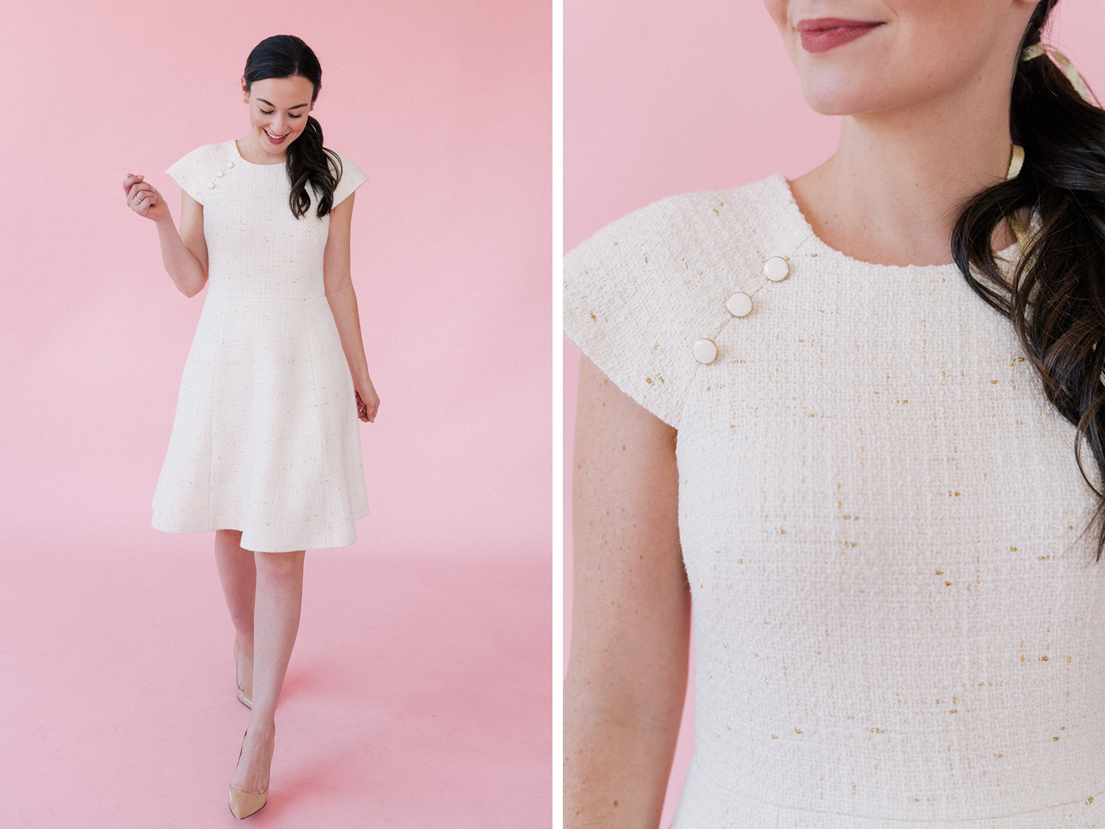 White Tweed Dress