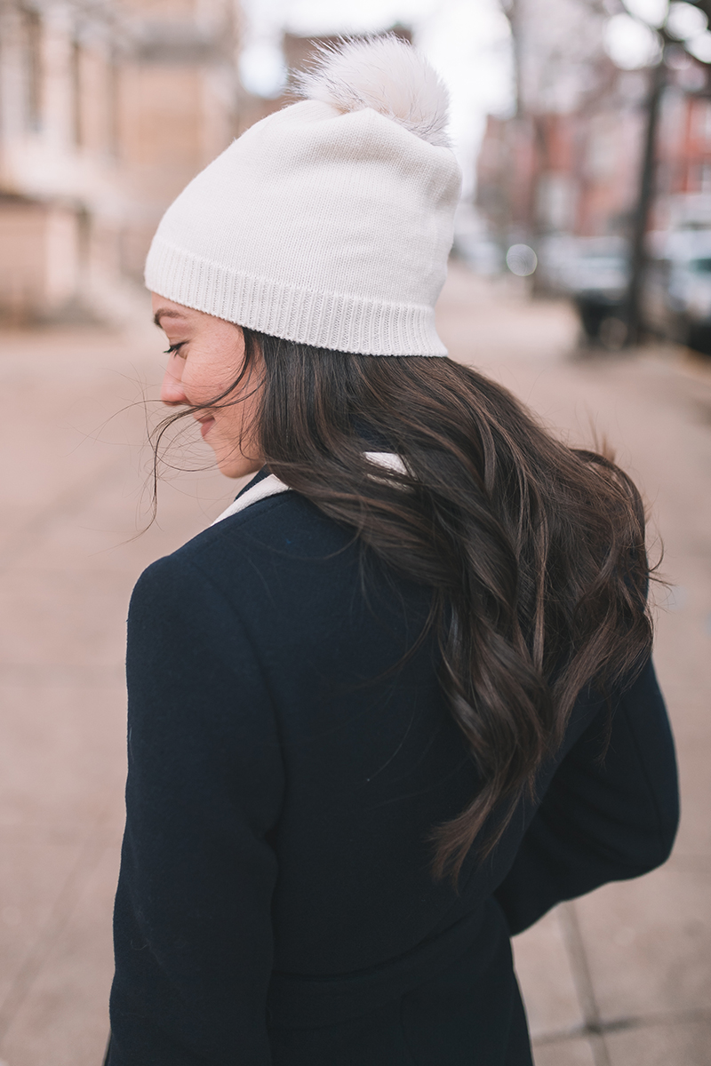 Faux Pom Pom Hat