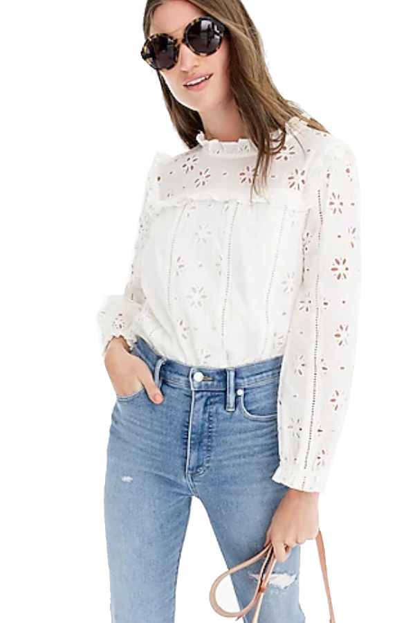 White Eyelet Blouse