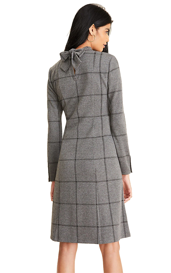 Bow Back Tweed Dress