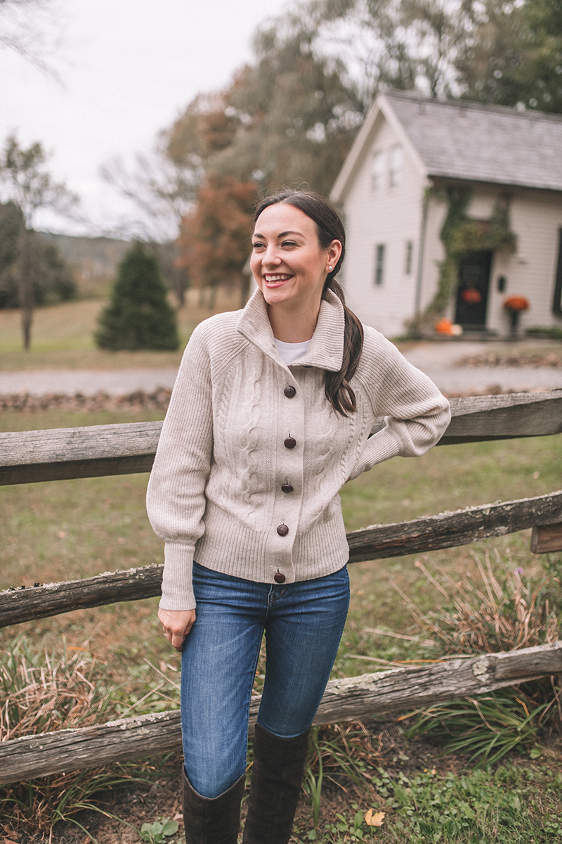 J. Crew Balloon Cable Cardigan