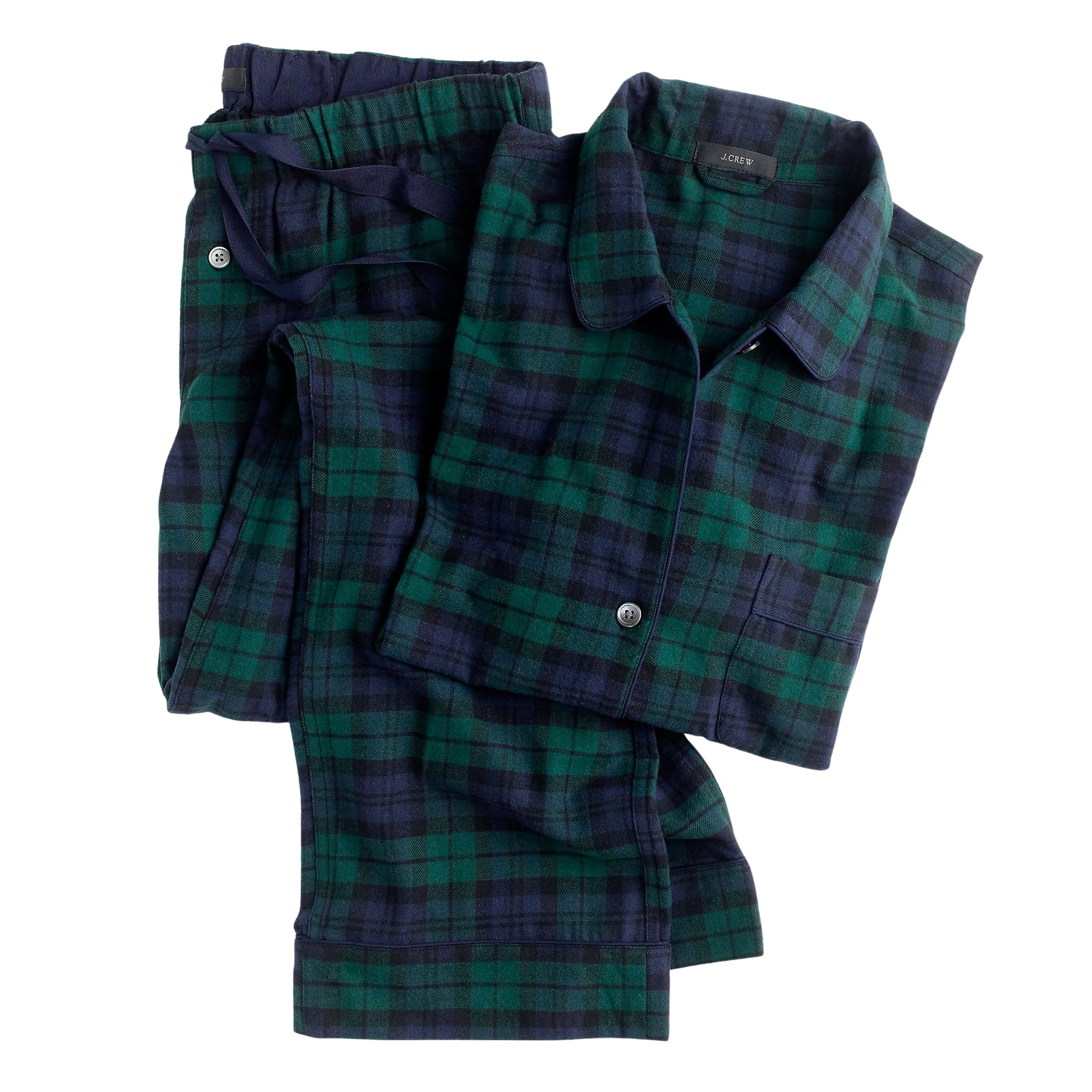 J. Crew Black Watch Flannel Pajamas