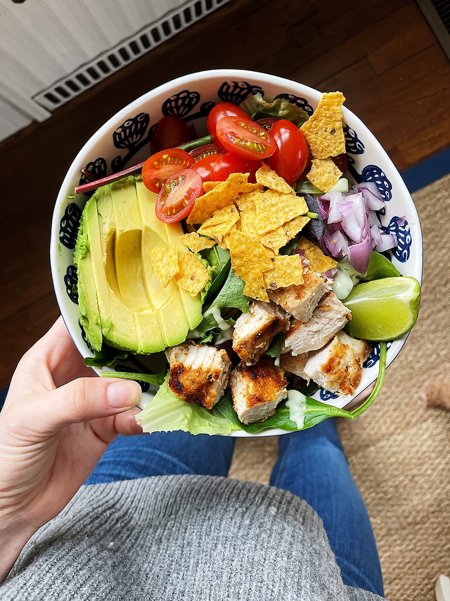 avocado chicken chip salad | DIARY No.48 