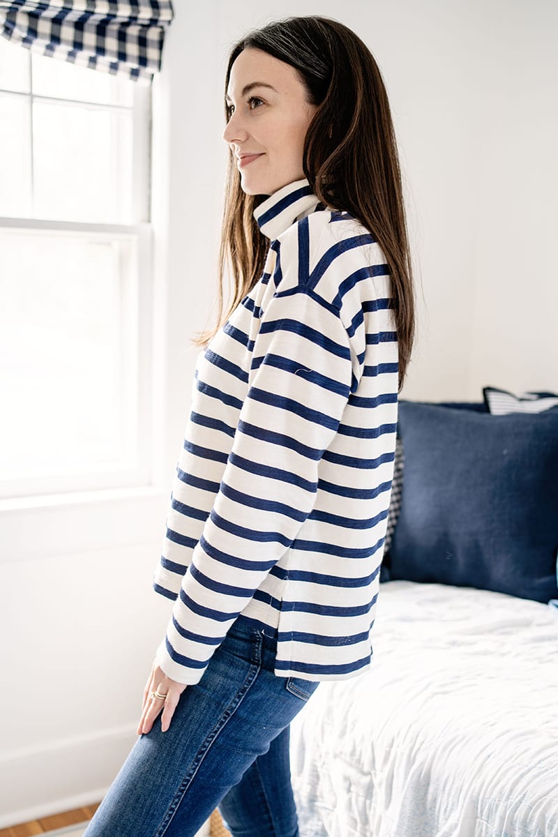 j.crew striped turtleneck