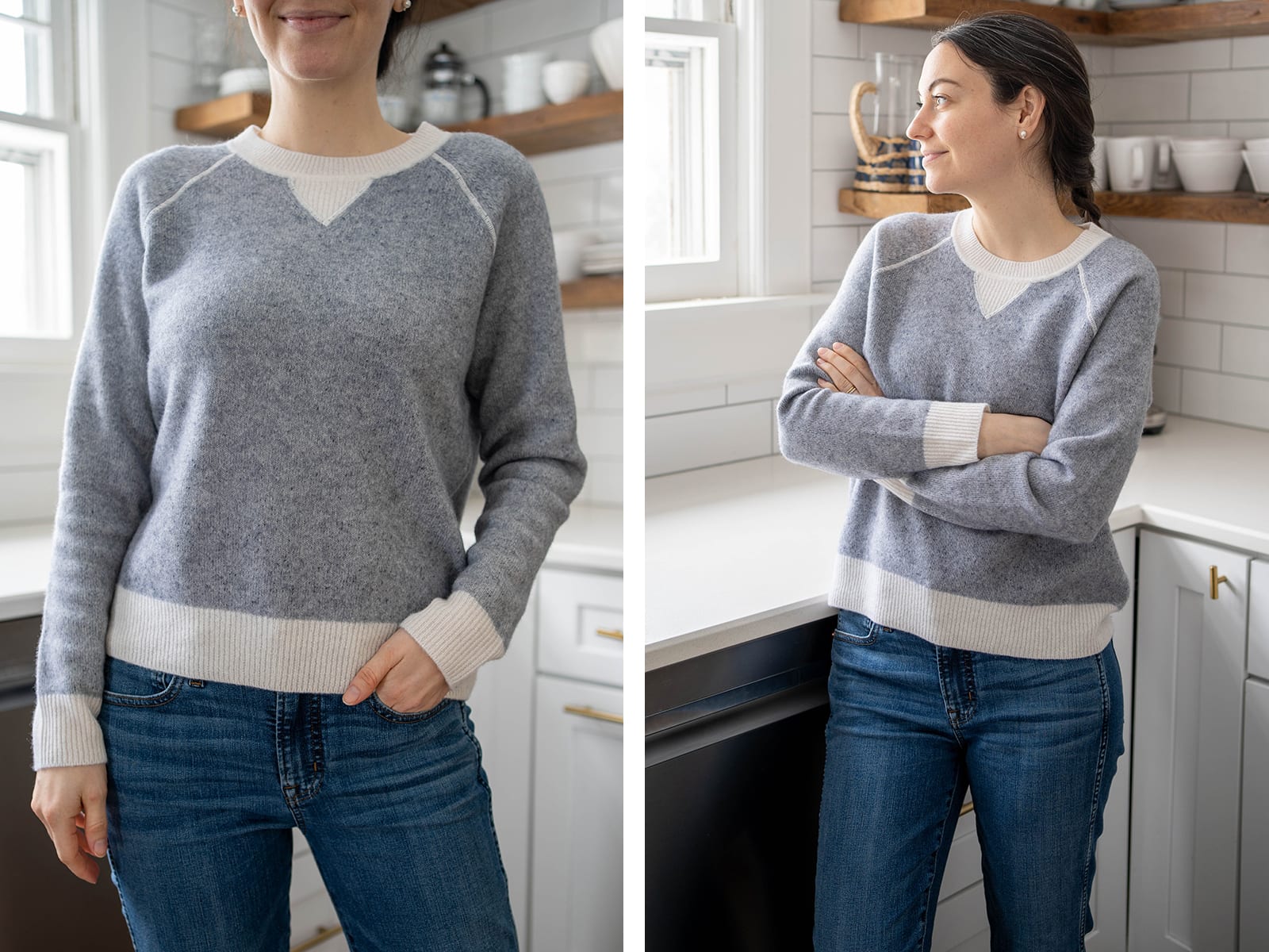 j.crew reversible cashmere sweater