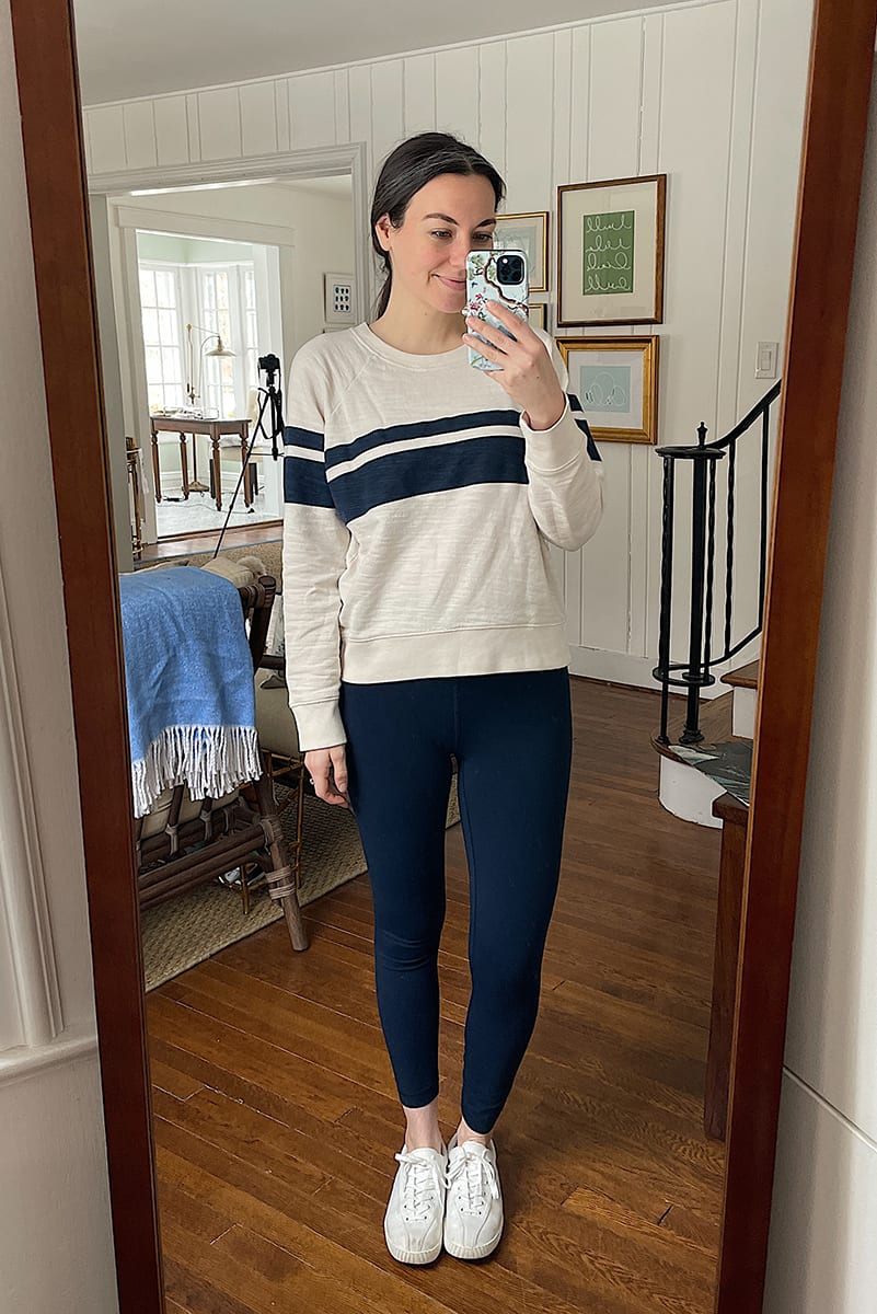 WEEK OF OUTFITS 2.23.21 striped sweatshirt