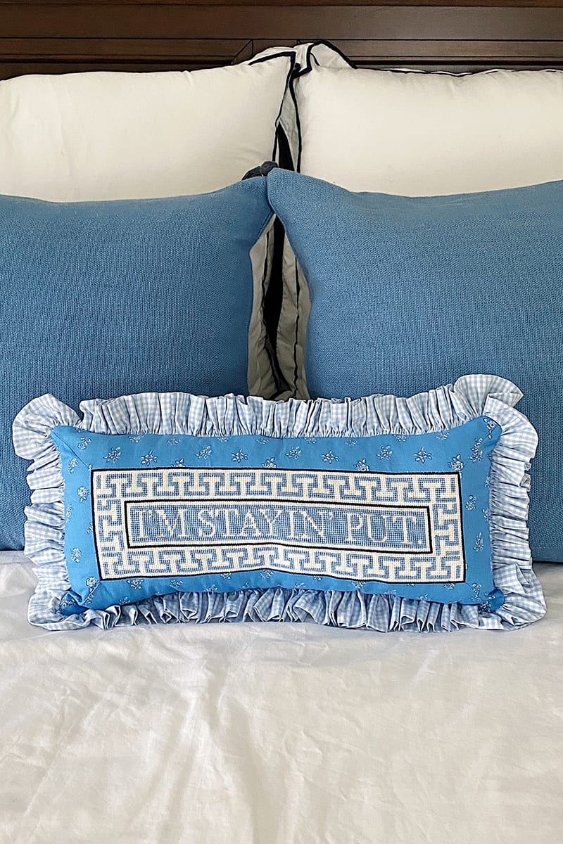 needlepoint pillowcase