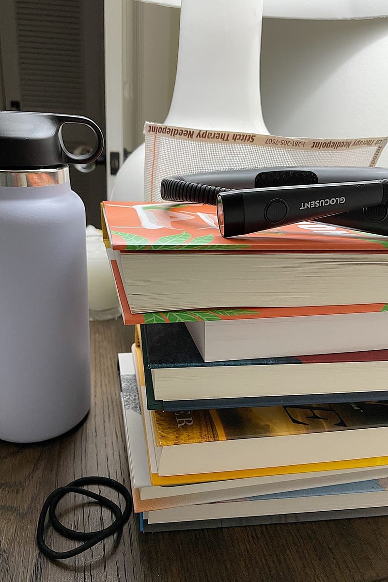 nightstand book collection