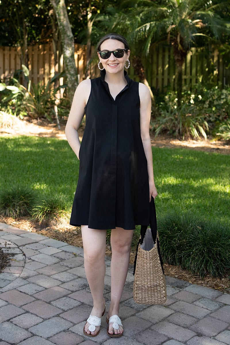 BUMP-FRIENDLY BLACK DRESS