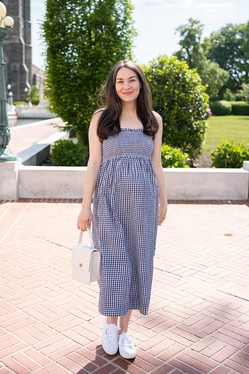 J.Crew Smocked Gingham Dress