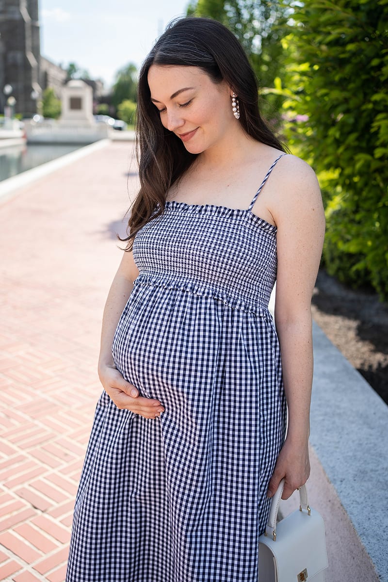 bump-friendly smocked dress