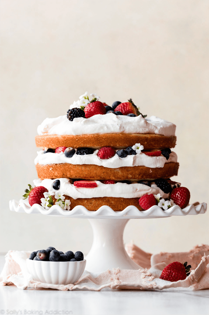 FRESH BERRY CREAM CAKE | SUMMER DESSERTS TO MAKE