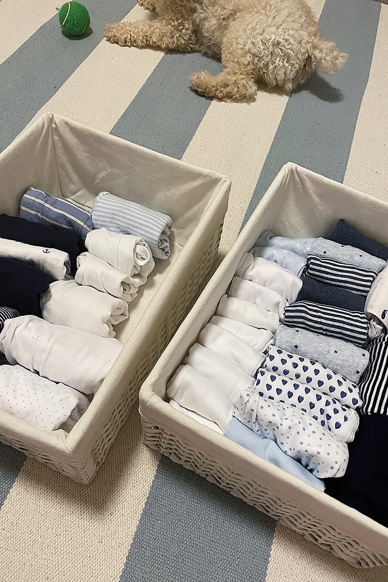 folding baby clothes