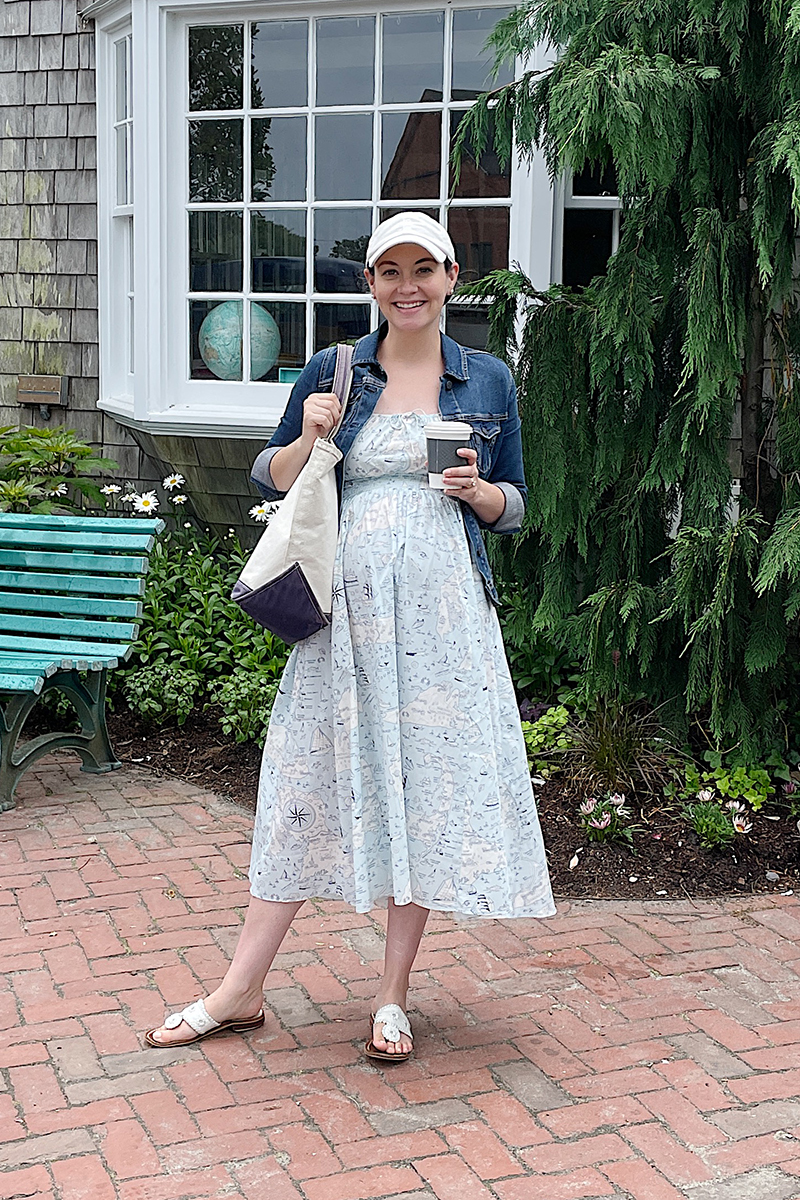 dress and denim jacket outfit