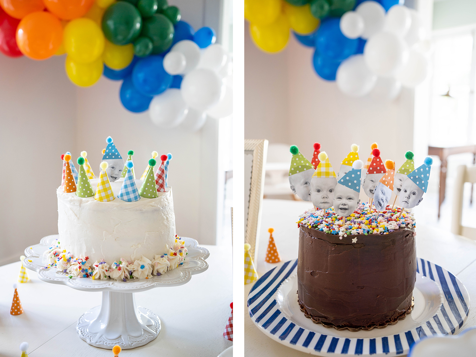 face cake toppers first birthday idea